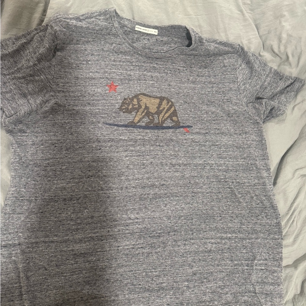 Marine Layer Gray Kids T-Shirt with Bear and Star Design